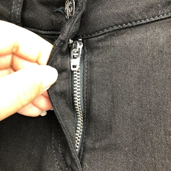 Roberto Cavalli Black Distressed Fringe Skinny Jeans w/ Frayed Trim detail - Picture 12 of 16